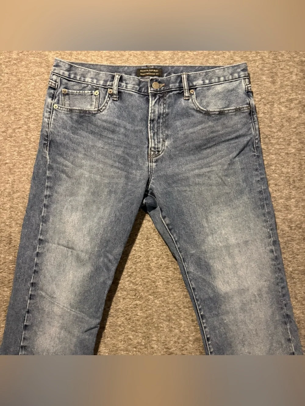 Banana Republic Premium Performance Jeans Mens 34x30 Blue Straight Fit Stretch